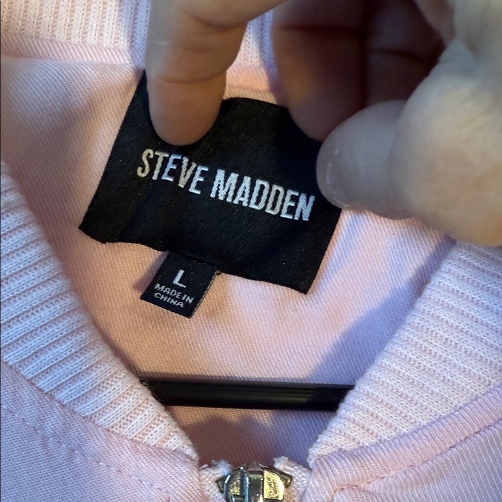 Steve Madden Light Pink Bomber Jacket - Picture 2 of 3